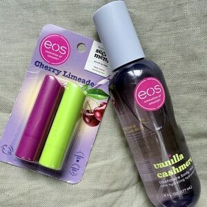 eos Cherry Limeade Lip Balm Set and Vanilla Cashmere Body Spray 6fl Oz